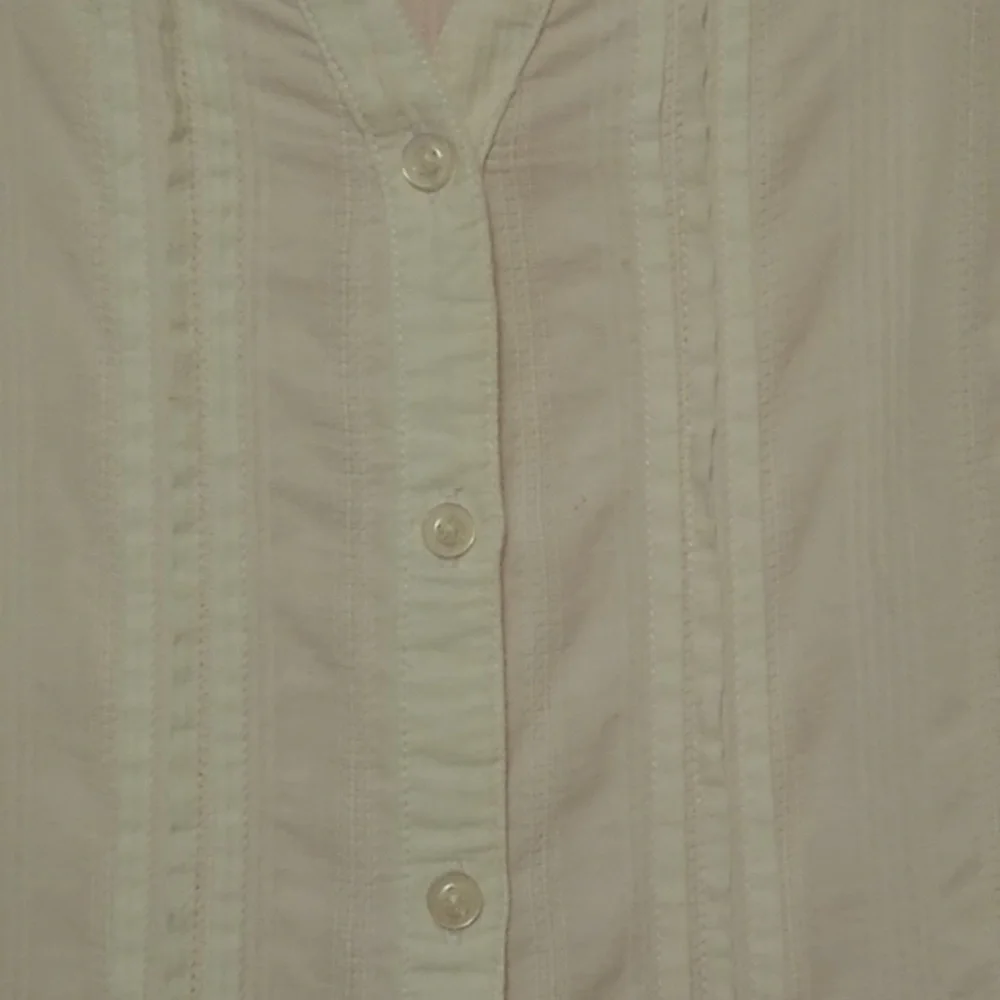 Krazy Kat 100% Cotton White Blouse Front Pintucks Appliques - Picture 6 of 15